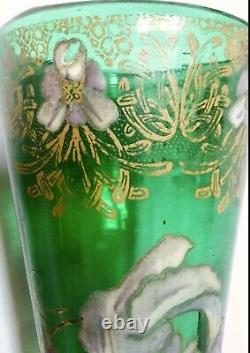 Antique Glass Vase /Verre Émaillé/Iris Ancien Legras / 1900/Verrerie/Art-nouveau