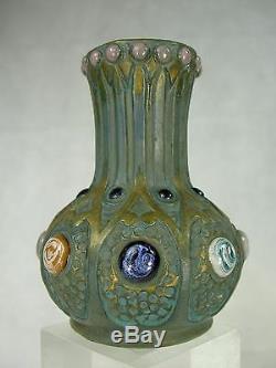 Antique Rare Teplitz Austria Art Nouveau Amphora Vase Gres Bijou 1900 Jugendstil