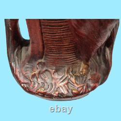 Antiquité Paire vases pots jarres art nouveau terre cuite G. Van Vaerenbergh