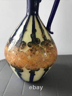 Art Nouveau Vase Aiguière Pichet Schneider Berlingot Le Verre Francais Charder