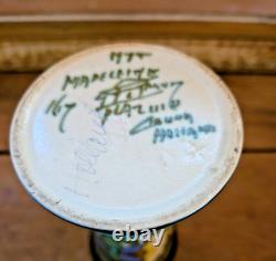 Art Nouveau Vase Ceramique Gouda Hollande Madeleine Plazuid Numerote H 15.50 CM