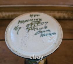 Art Nouveau Vase Ceramique Gouda Hollande Madeleine Plazuid Numerote H 15.50 CM