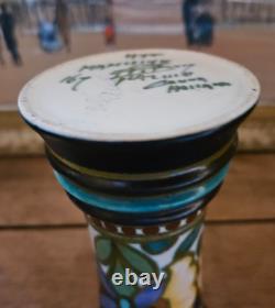 Art Nouveau Vase Ceramique Gouda Hollande Madeleine Plazuid Numerote H 15.50 CM