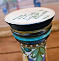 Art Nouveau Vase Ceramique Gouda Hollande Madeleine Plazuid Numerote H 15.50 CM