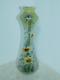 Art Nouveau Vase Verre Fleurs D'Été Iridescent! Décor Floral! H30,5cm