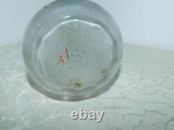 Art Nouveau Vase Verre Fleurs D'Été Iridescent! Décor Floral! H30,5cm