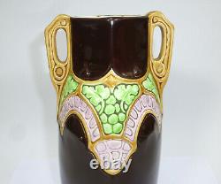 Art Nouveau Vase en Céramique Bohême