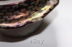 Art Nouveau Vase en céramique irisée signé Clément Massier Golfe Juan