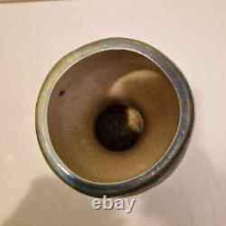 Art nouveau Amphora Paire de grand vases émail irisé H. 25 cm Marronnier