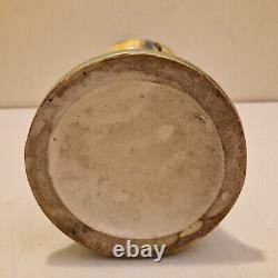 Art nouveau Amphora Paire de grand vases émail irisé H. 25 cm Marronnier