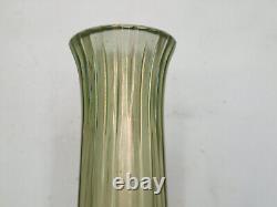 Art nouveau Loetz Très grand vase en verre soufflé irisé H. 40 cm TBE