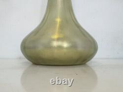 Art nouveau Loetz Très grand vase en verre soufflé irisé H. 40 cm TBE