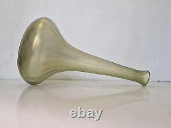 Art nouveau Loetz Très grand vase en verre soufflé irisé H. 40 cm TBE