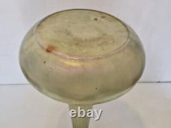 Art nouveau Loetz Très grand vase en verre soufflé irisé H. 40 cm TBE