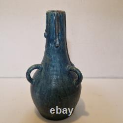 Art nouveau Maes, Dalpayrat Grand vase bougie à 3 anses Grès émaillé