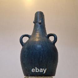 Art nouveau Maes, Dalpayrat Grand vase bougie à 3 anses Grès émaillé