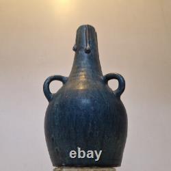 Art nouveau Maes, Dalpayrat Grand vase bougie à 3 anses Grès émaillé