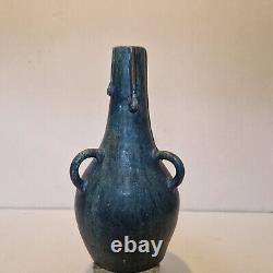 Art nouveau Maes, Dalpayrat Grand vase bougie à 3 anses Grès émaillé