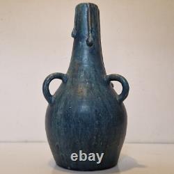 Art nouveau Maes, Dalpayrat Grand vase bougie à 3 anses Grès émaillé