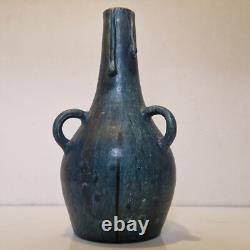 Art nouveau Maes, Dalpayrat Grand vase bougie à 3 anses Grès émaillé