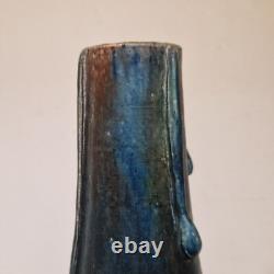 Art nouveau Maes, Dalpayrat Grand vase bougie à 3 anses Grès émaillé