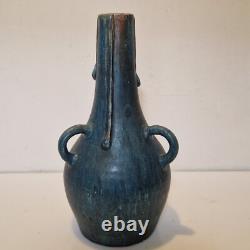 Art nouveau Maes, Dalpayrat Grand vase bougie à 3 anses Grès émaillé