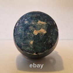 Art nouveau Maes, Dalpayrat Grand vase bougie à 3 anses Grès émaillé