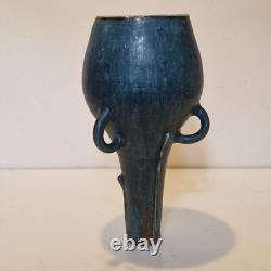 Art nouveau Maes, Dalpayrat Grand vase bougie à 3 anses Grès émaillé