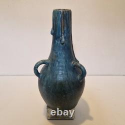 Art nouveau Maes, Dalpayrat Grand vase bougie à 3 anses Grès émaillé