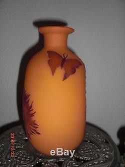 Authentique Vase Pate De Verre Art Nouveau Signe Muller Freres Luneville
