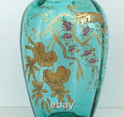 BACCARAT Vase Emaillé Décor Japonisant Art-Nouveau ca 1880