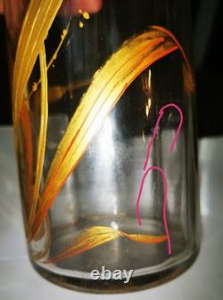 BACCARAT Vase en cristal et or, Art nouveau, décor d'iris Old gilded crystal