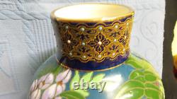 BFK KERAMIS GRAND VASE AUX GLYCINES ART NOUVEAU 1900-25 rf D2244