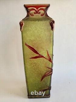 Baccarat Vase Art Nouveau Au Décor Des Orchidées