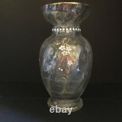 Baccarat Vase Emaille Art Nouveau