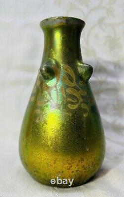 Bacs Massier Iridescent Vase Irise Art Nouveau Cannes Vallauris Alpe Cote D'azur