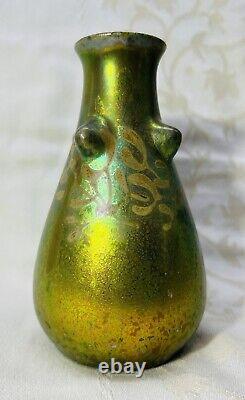 Bacs Massier Iridescent Vase Irise Art Nouveau Cannes Vallauris Alpe Cote D'azur