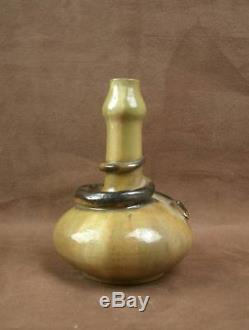 Beau Vase Ceramique De Saint Honore Gres Flamme Serpent Art Nouveau Louis Martin