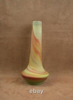 Beau Vase En Pate De Verre Marbré Lithyalin Glass Signé Sevres Art Nouveau