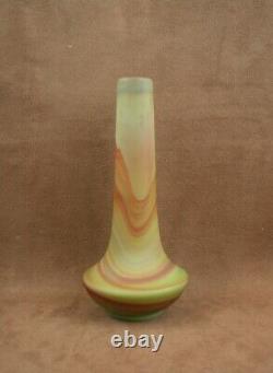 Beau Vase En Pate De Verre Marbré Lithyalin Glass Signé Sevres Art Nouveau
