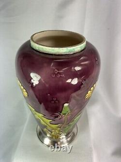 Beau ancien vase en céramique signé Sèvres art nouveau