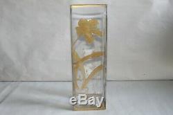 Beau vase en cristal émaillé décor de coquelicots Legras/Montjoye 30cm