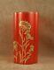 Bel Ancien Vase En Verre Emaille A L'or Art Nouveau Decor Oeillets