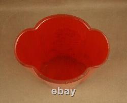 Bel Ancien Vase En Verre Emaille A L'or Art Nouveau Decor Oeillets