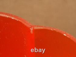 Bel Ancien Vase En Verre Emaille A L'or Art Nouveau Decor Oeillets
