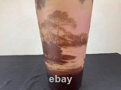 Belle TAILLE VASE DÉGAGE À L ACIDE. RICHARD BURGSTHAL. ART NOUVEAU. VERS 1920