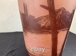 Belle TAILLE VASE DÉGAGE À L ACIDE. RICHARD BURGSTHAL. ART NOUVEAU. VERS 1920