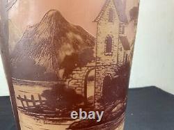 Belle TAILLE VASE DÉGAGE À L ACIDE. RICHARD BURGSTHAL. ART NOUVEAU. VERS 1920