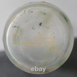 Blanchet Vase Verre Émaille Dégagé À L'acide Signé Art Nouveau Daum/montjoye