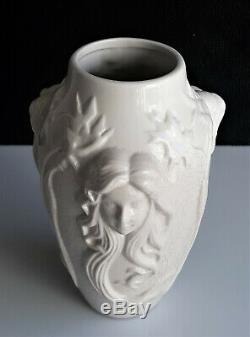 Boch frères La louvière Vase blanc craquelé ca 1920
